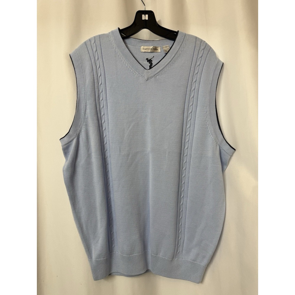Cypress Links Sportswear Sweater Vest Mens Size XL Cable Knit V Neck Golf. K12